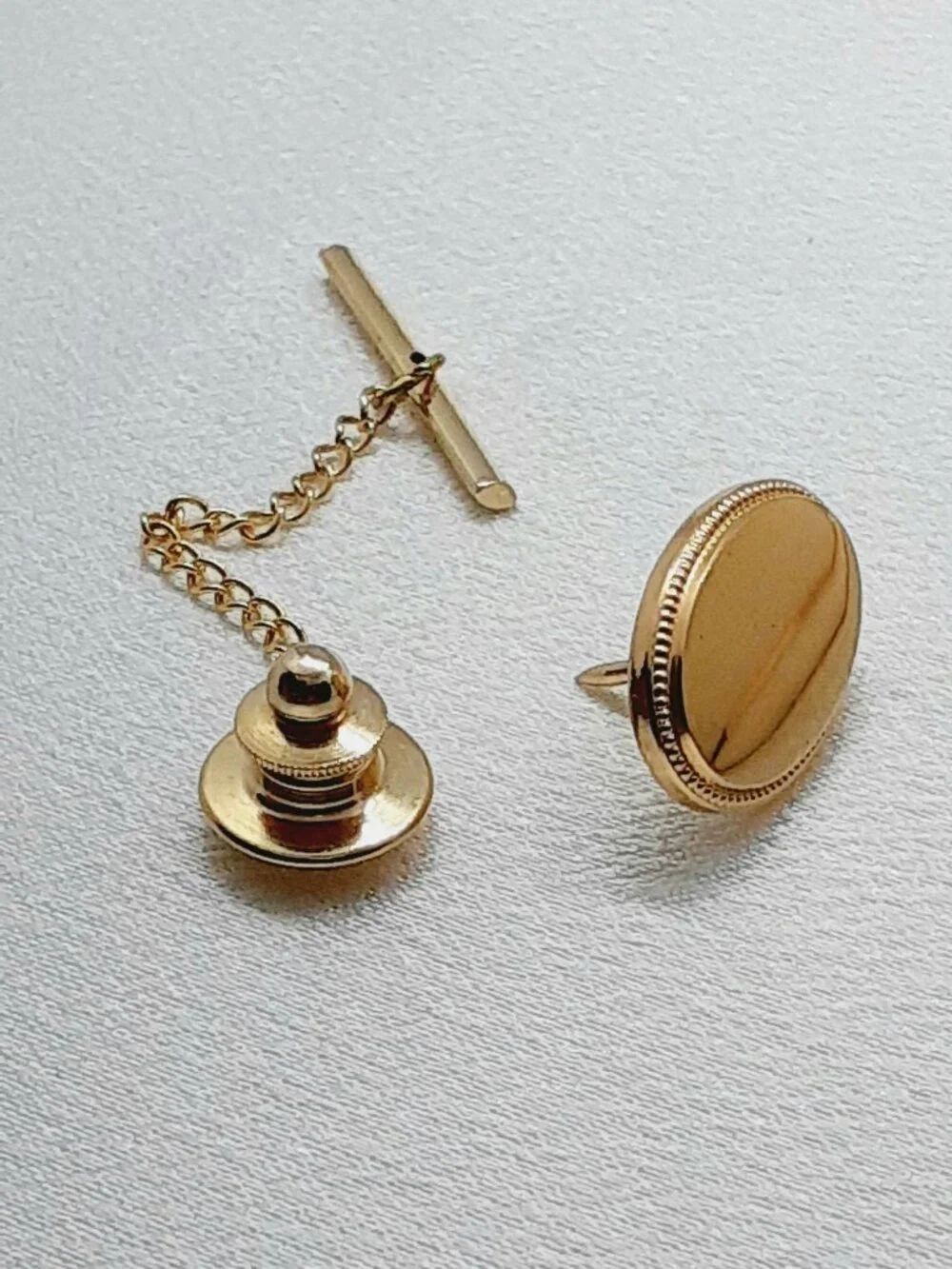 NEW Formal Occasion Mirror Finish Oval Tie Tac